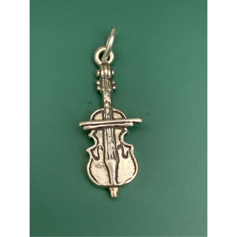 .925 Cello Sterling Silver Jewelry Charm #music